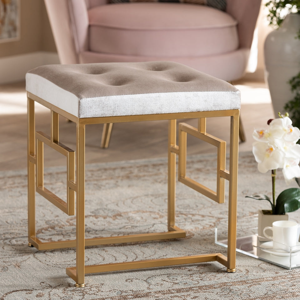Cecile art deco inspired ottoman.