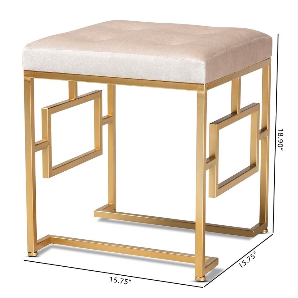 Cecile art deco inspired ottoman.