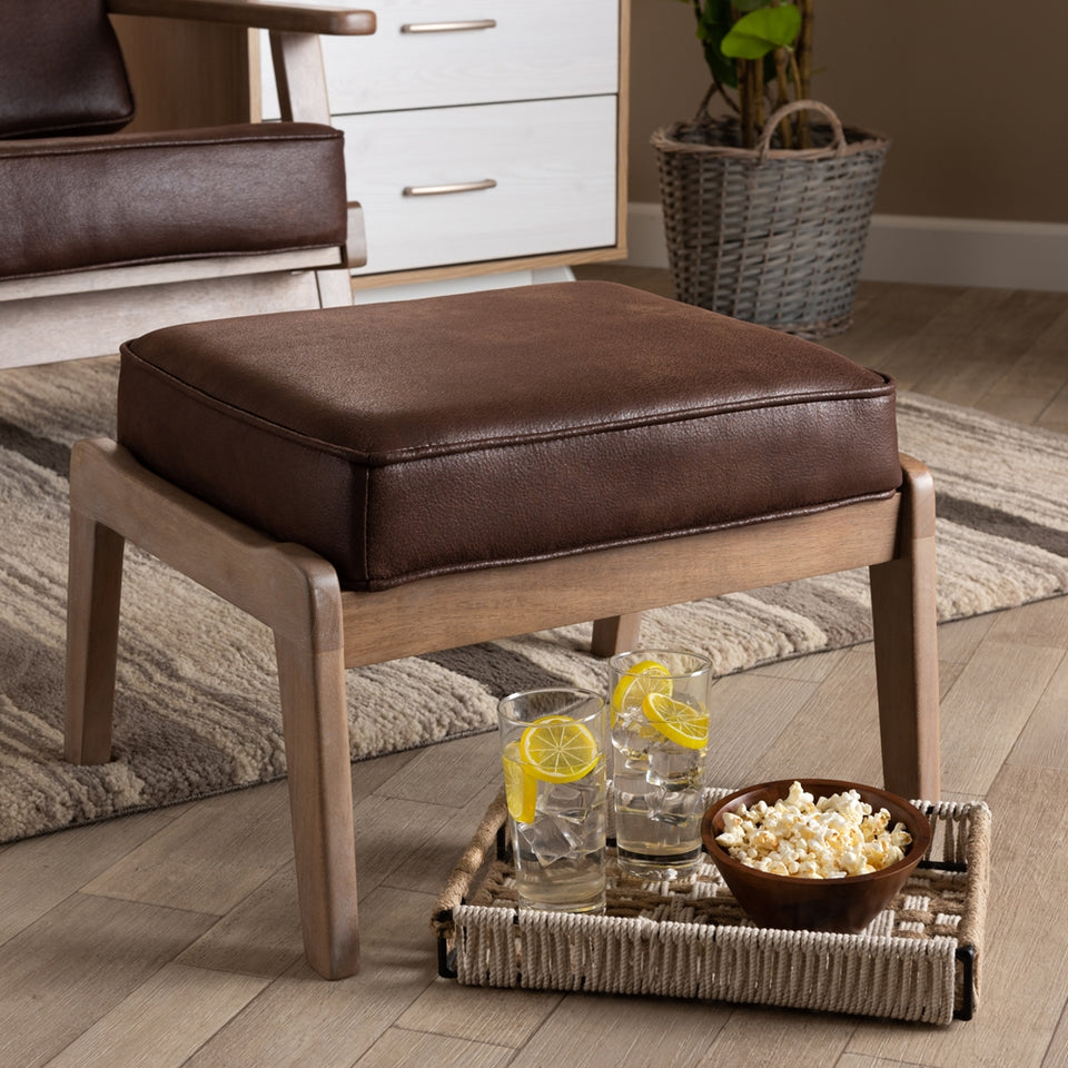 Sigrid mid-century modern ottoman.