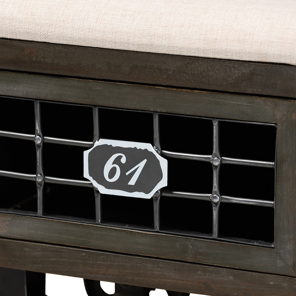 Harley 1-drawer wheeled storage ottoman.