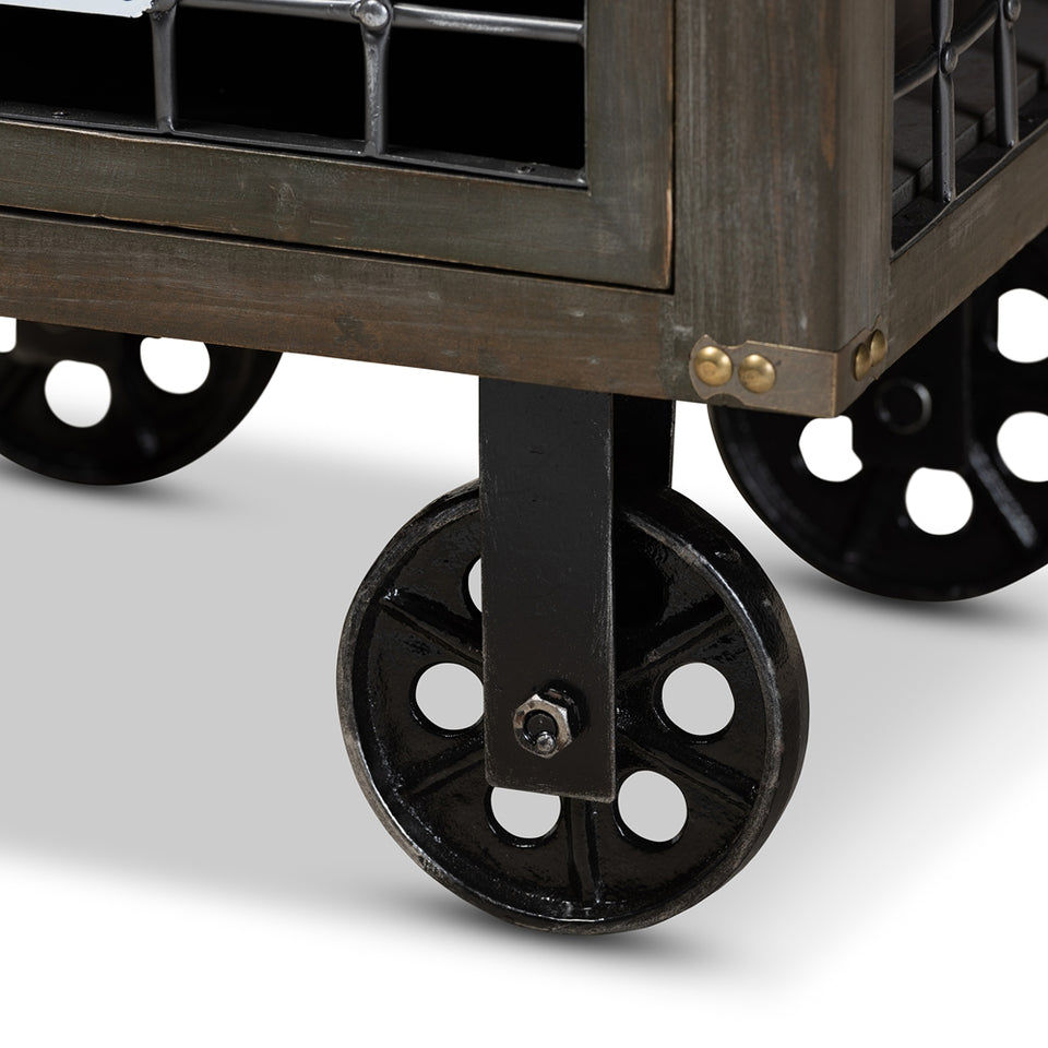 Harley 1-drawer wheeled storage ottoman.