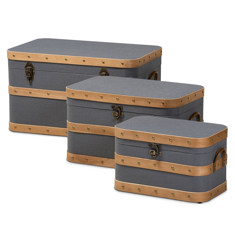Jonathon 3-piece storage trunk set.