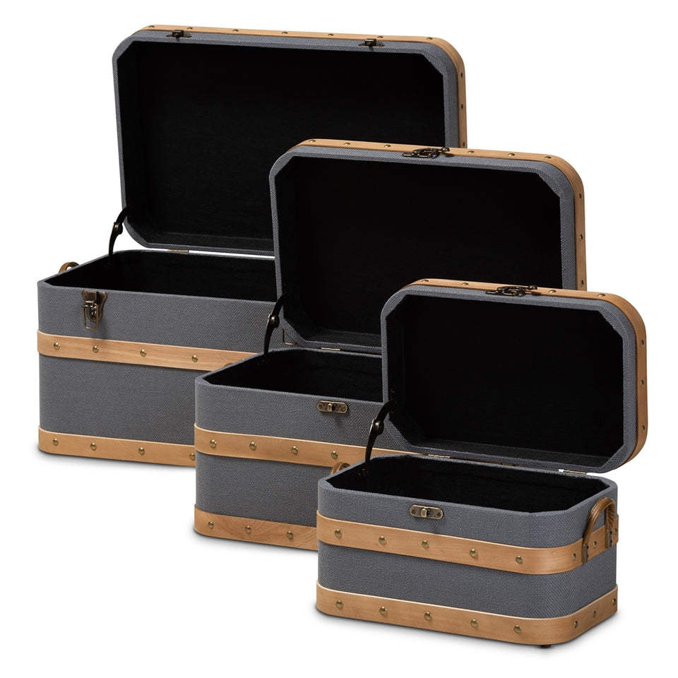 Jonathon 3-piece storage trunk set.