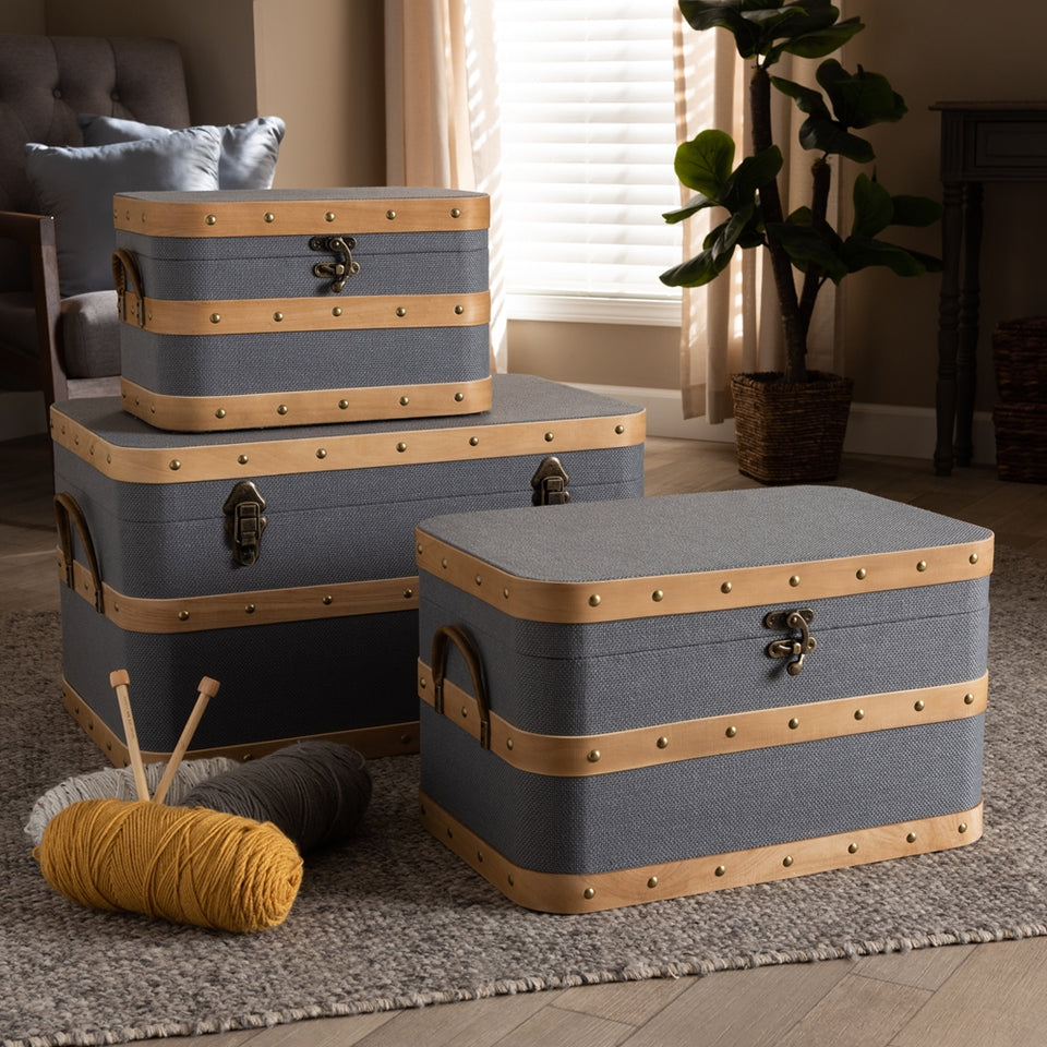 Jonathon 3-piece storage trunk set.