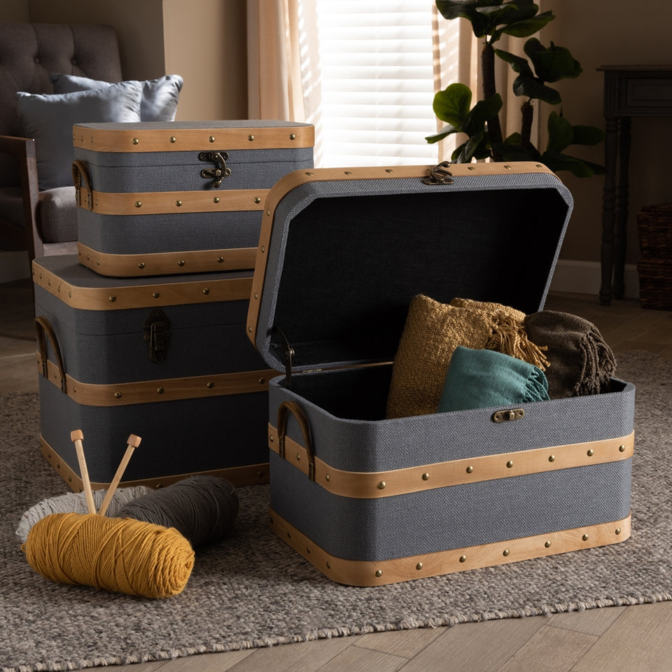 Jonathon 3-piece storage trunk set.
