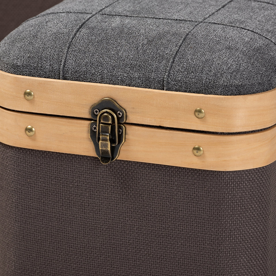 Clarence 3-piece storage ottoman trunk set.