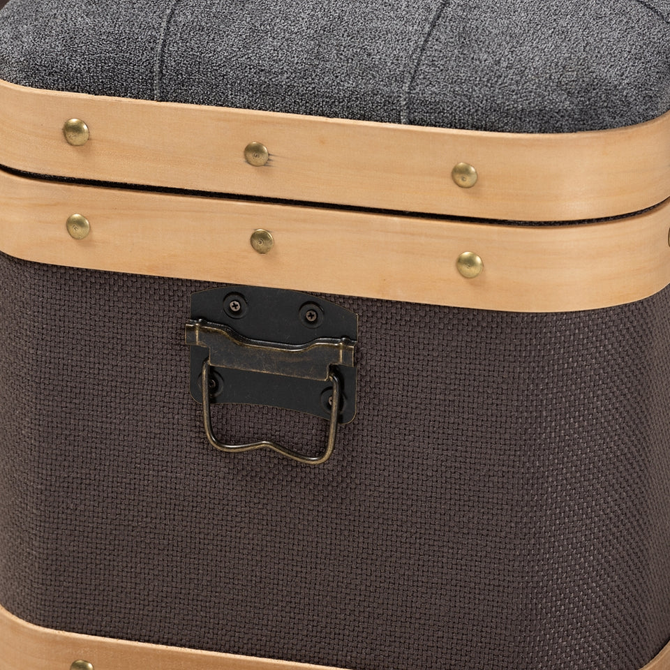 Clarence 3-piece storage ottoman trunk set.