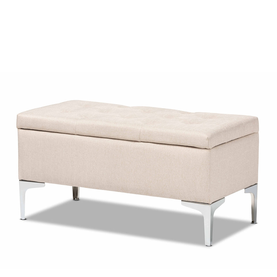 Mabel modern storage ottoman.