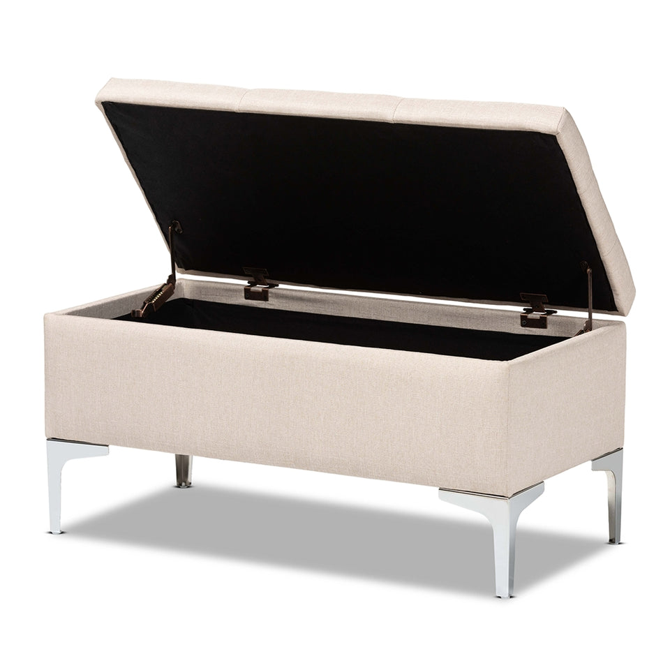 Mabel modern storage ottoman.