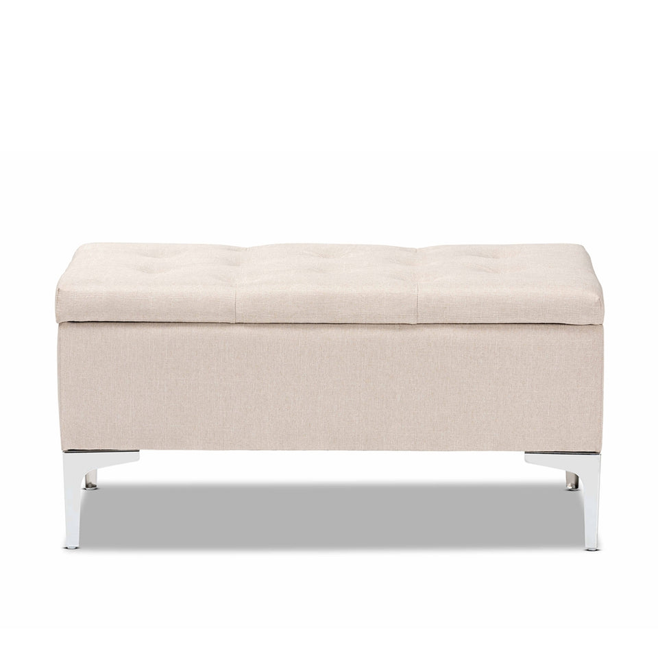 Mabel modern storage ottoman.