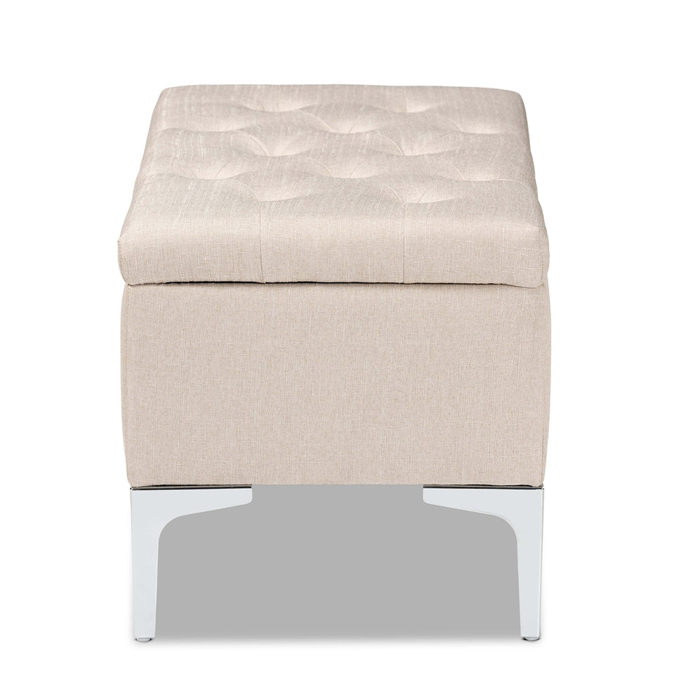 Mabel modern storage ottoman.