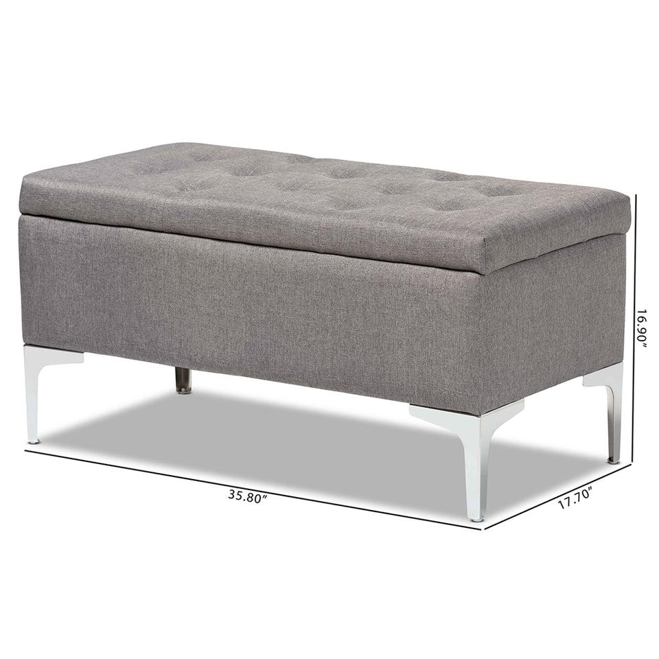Mabel modern storage ottoman.