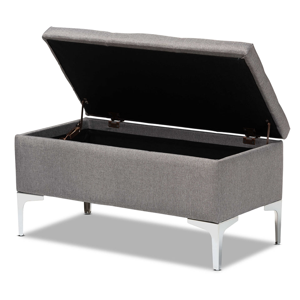 Mabel modern storage ottoman.