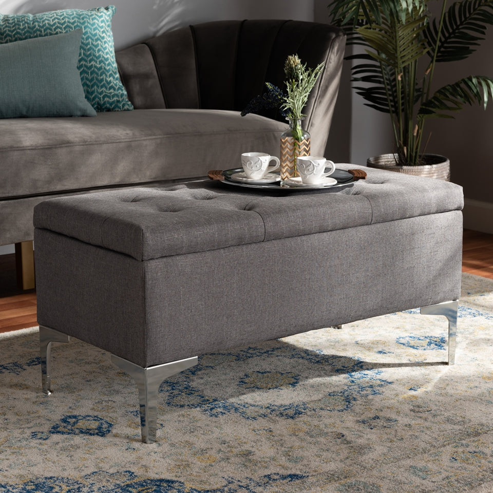 Mabel modern storage ottoman.