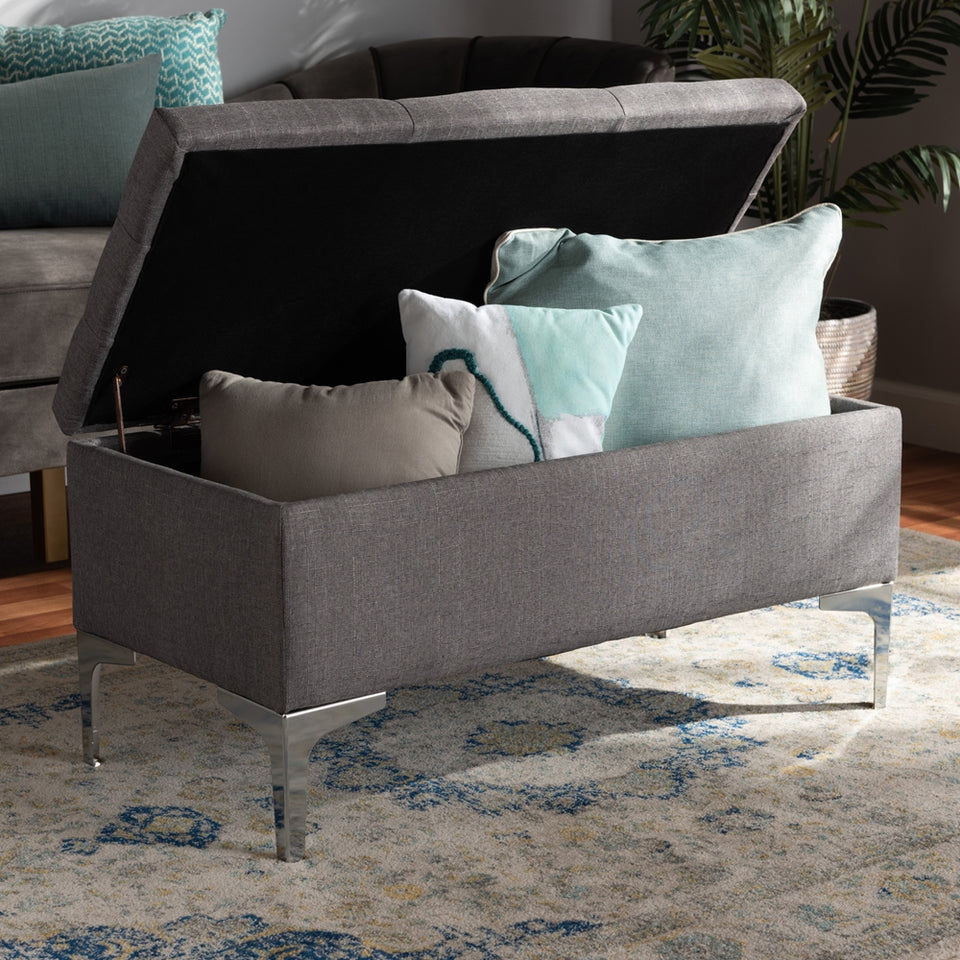 Mabel modern storage ottoman.