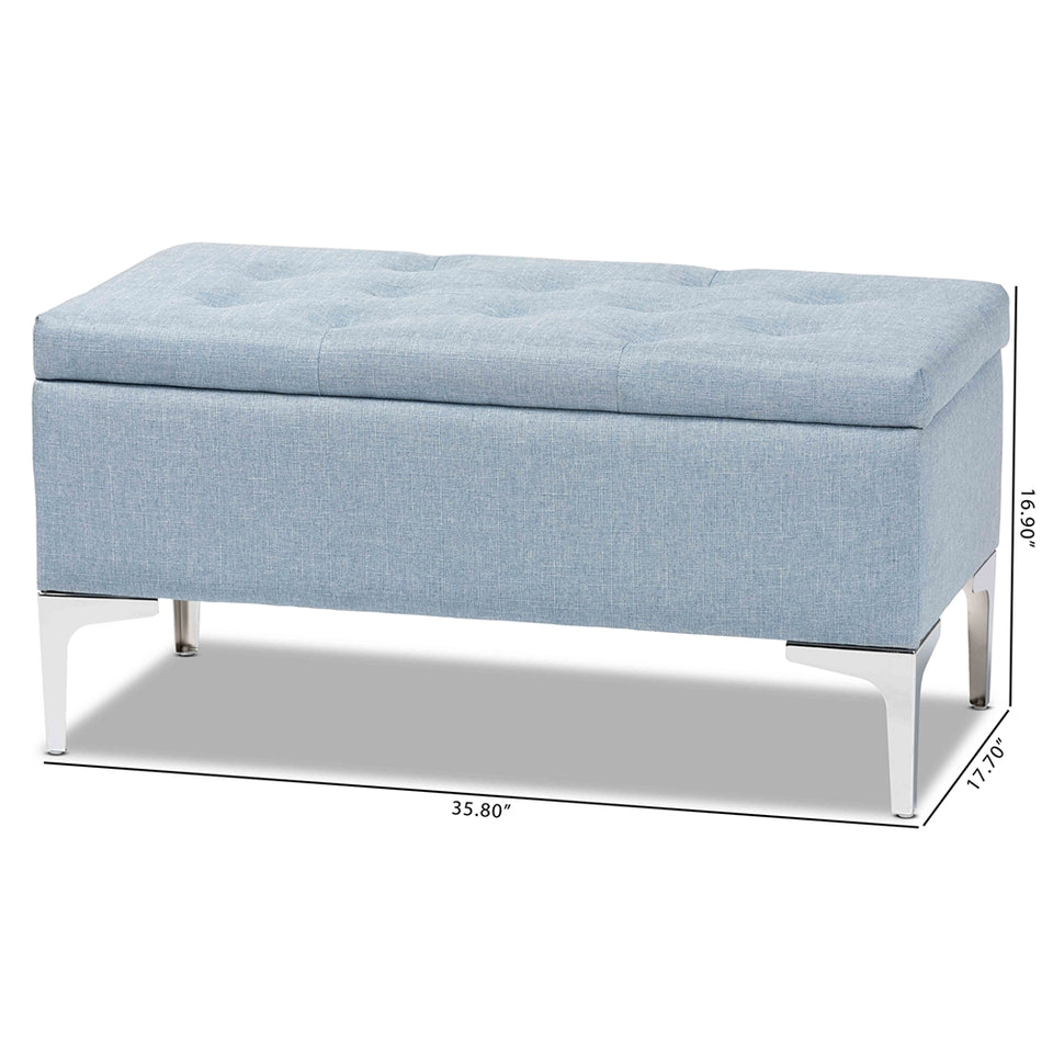 Mabel modern storage ottoman.