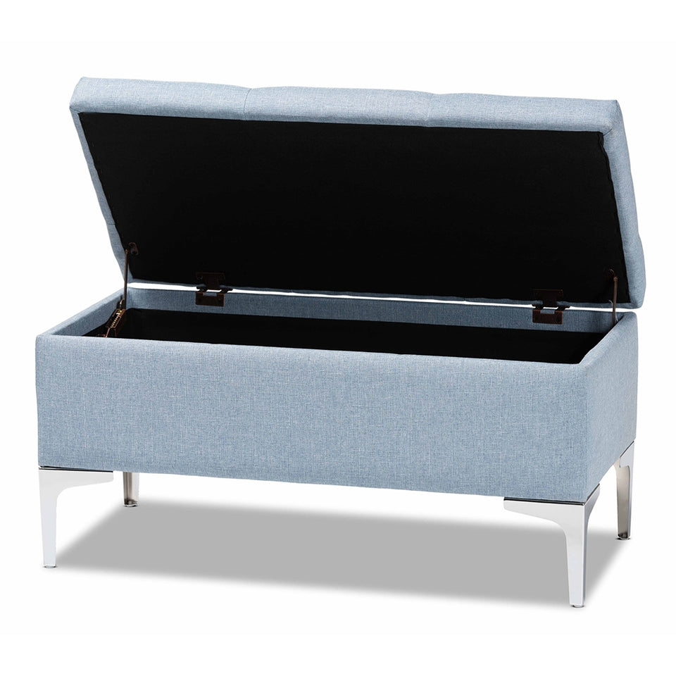 Mabel modern storage ottoman.