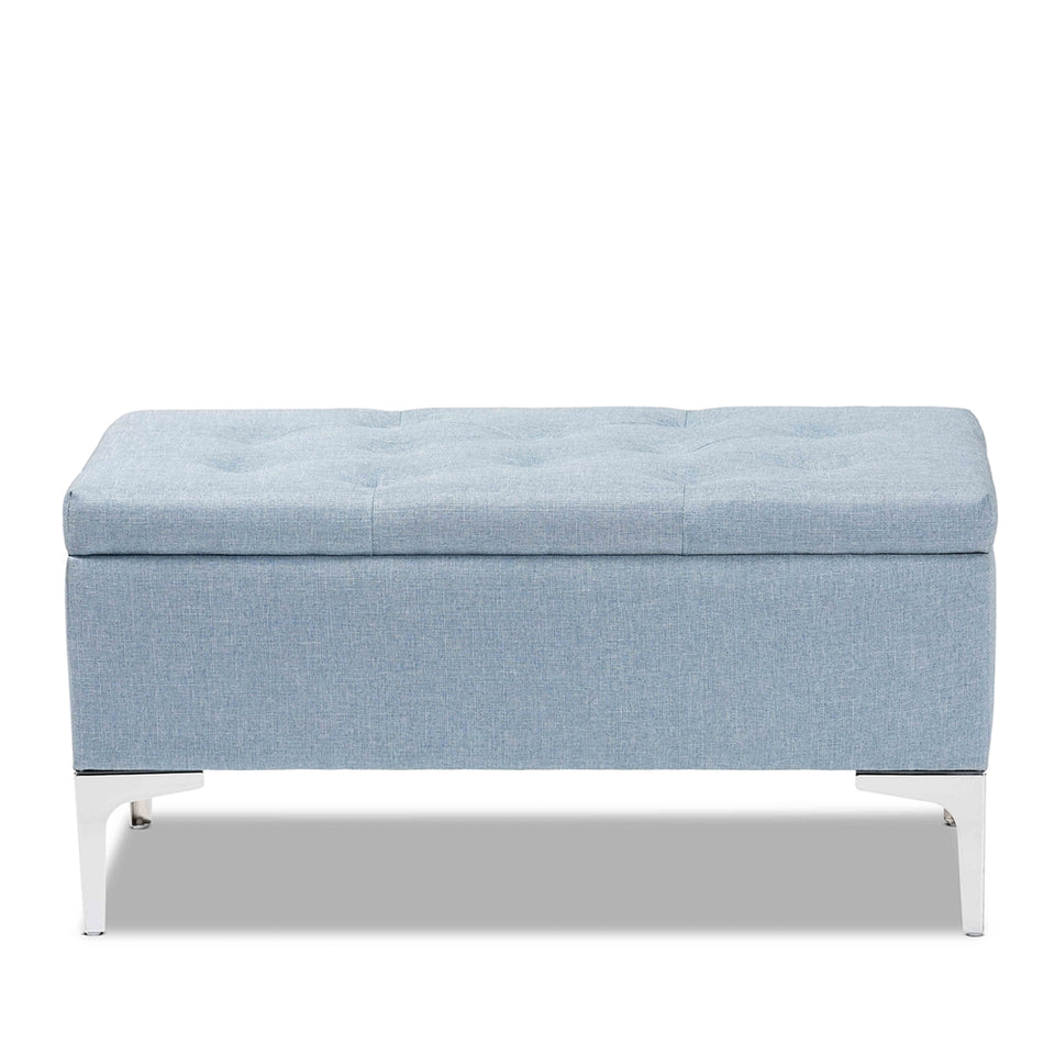 Mabel modern storage ottoman.