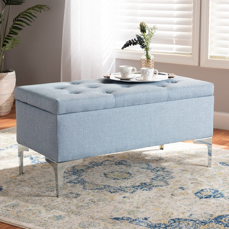 Mabel modern storage ottoman.