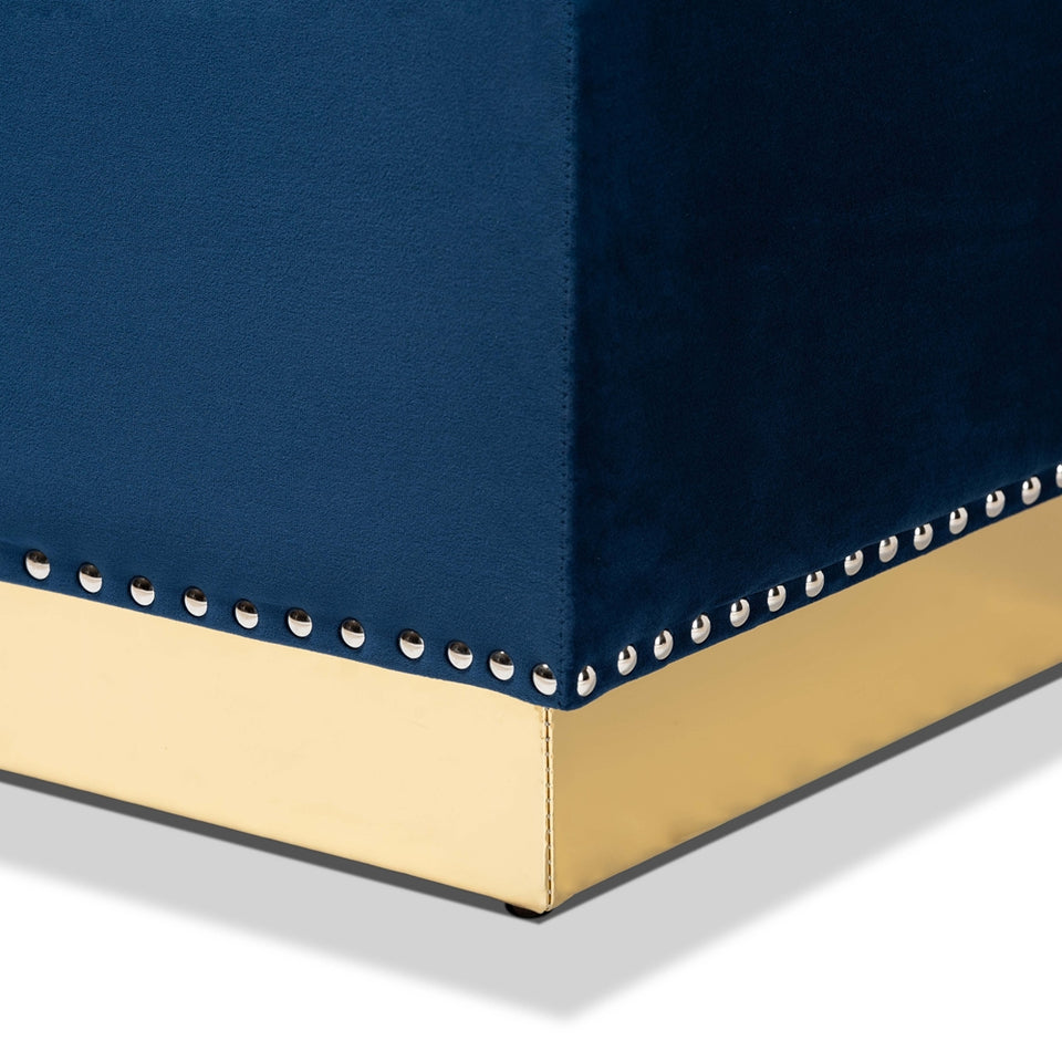 Powell glam and luxe storage ottoman.