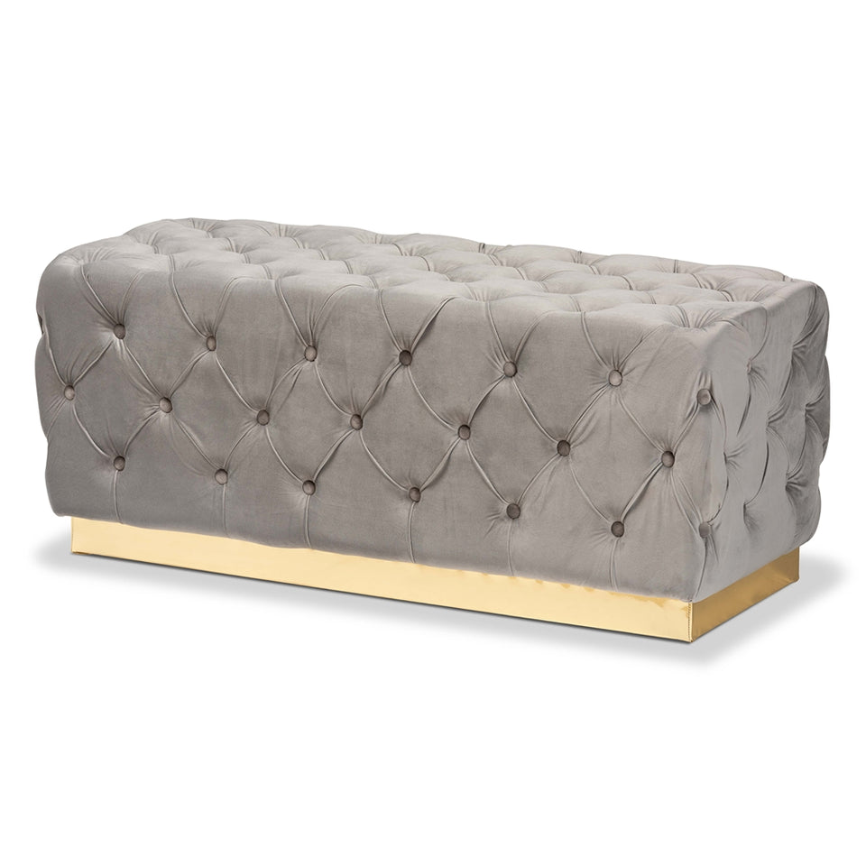 Corrine glam and luxe ottoman.