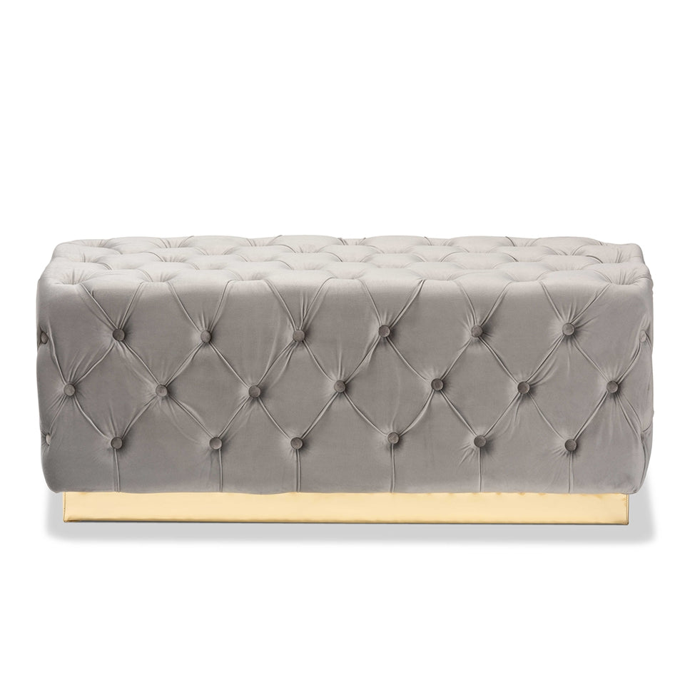 Corrine glam and luxe ottoman.