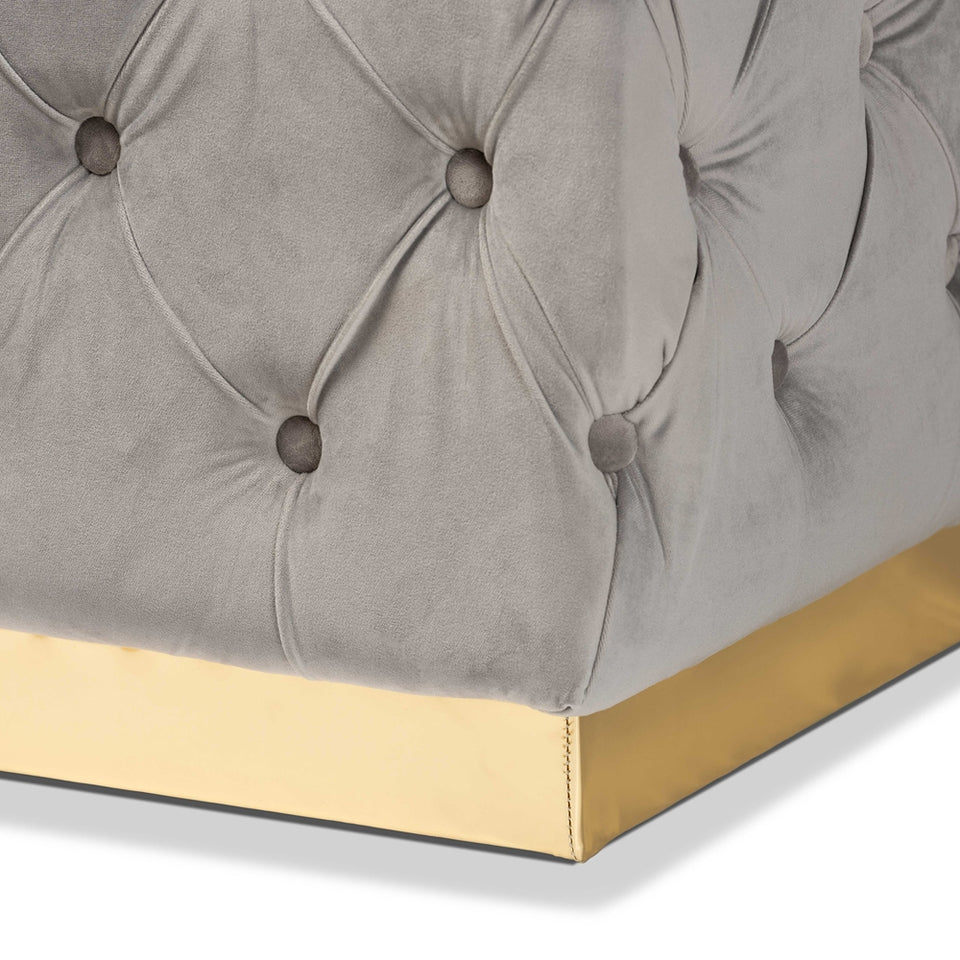 Corrine glam and luxe ottoman.