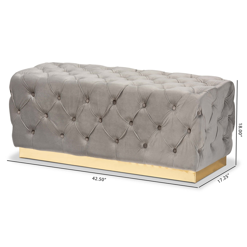 Corrine glam and luxe ottoman.