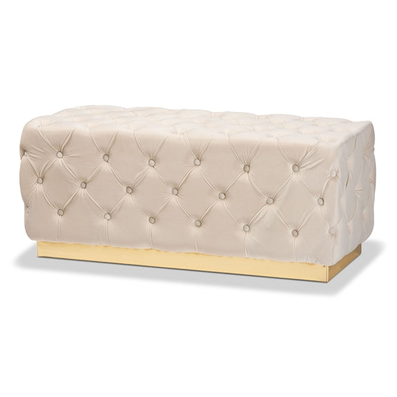 Corrine glam and luxe ottoman.