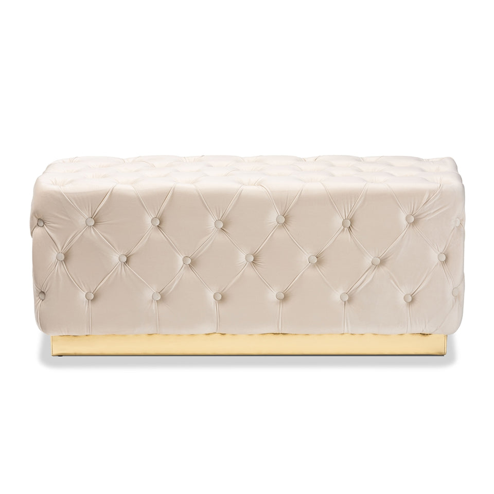 Corrine glam and luxe ottoman.