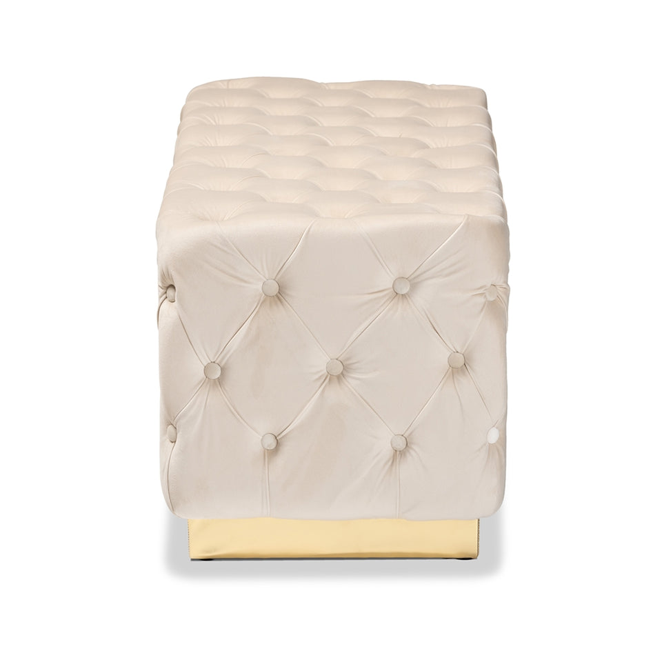 Corrine glam and luxe ottoman.