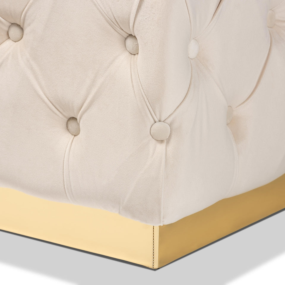 Corrine glam and luxe ottoman.