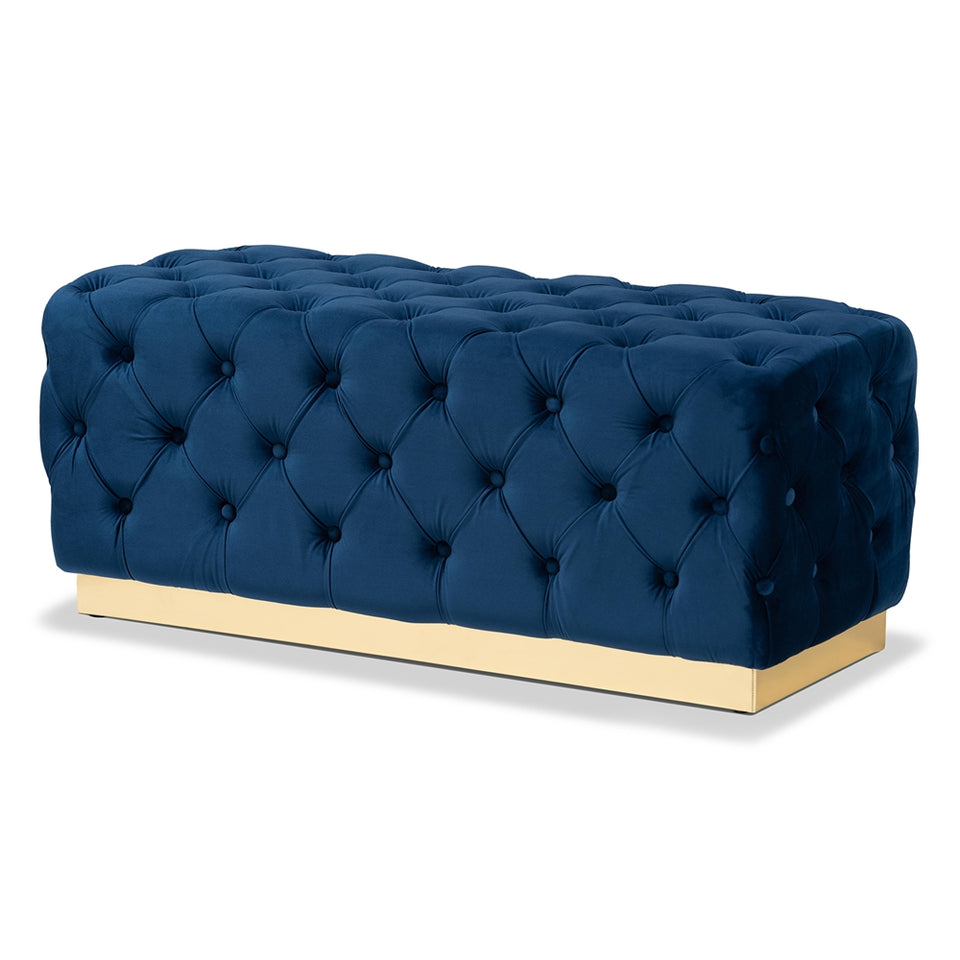 Corrine glam and luxe ottoman.