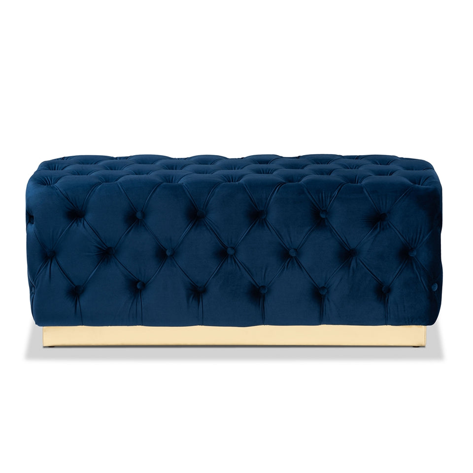 Corrine glam and luxe ottoman.