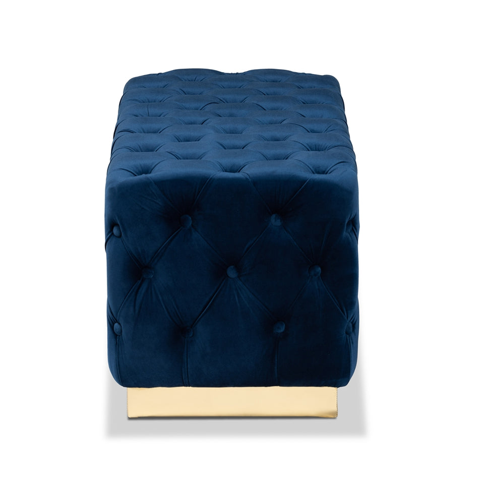 Corrine glam and luxe ottoman.