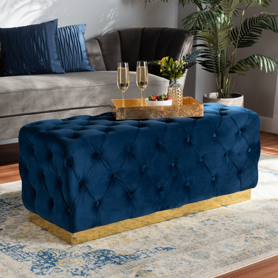 Corrine glam and luxe ottoman.