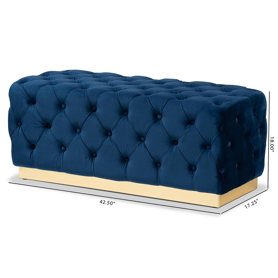 Corrine glam and luxe ottoman.