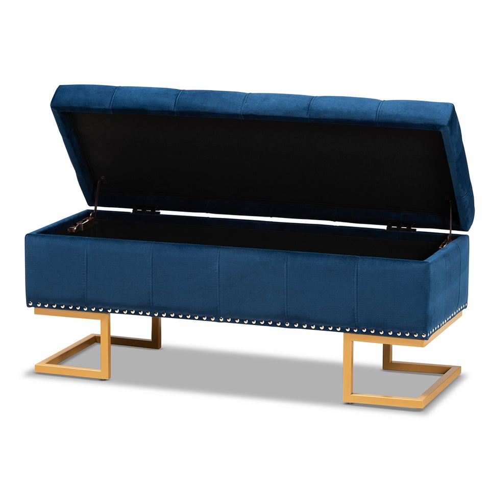 Ellery luxe and glam storage ottoman.