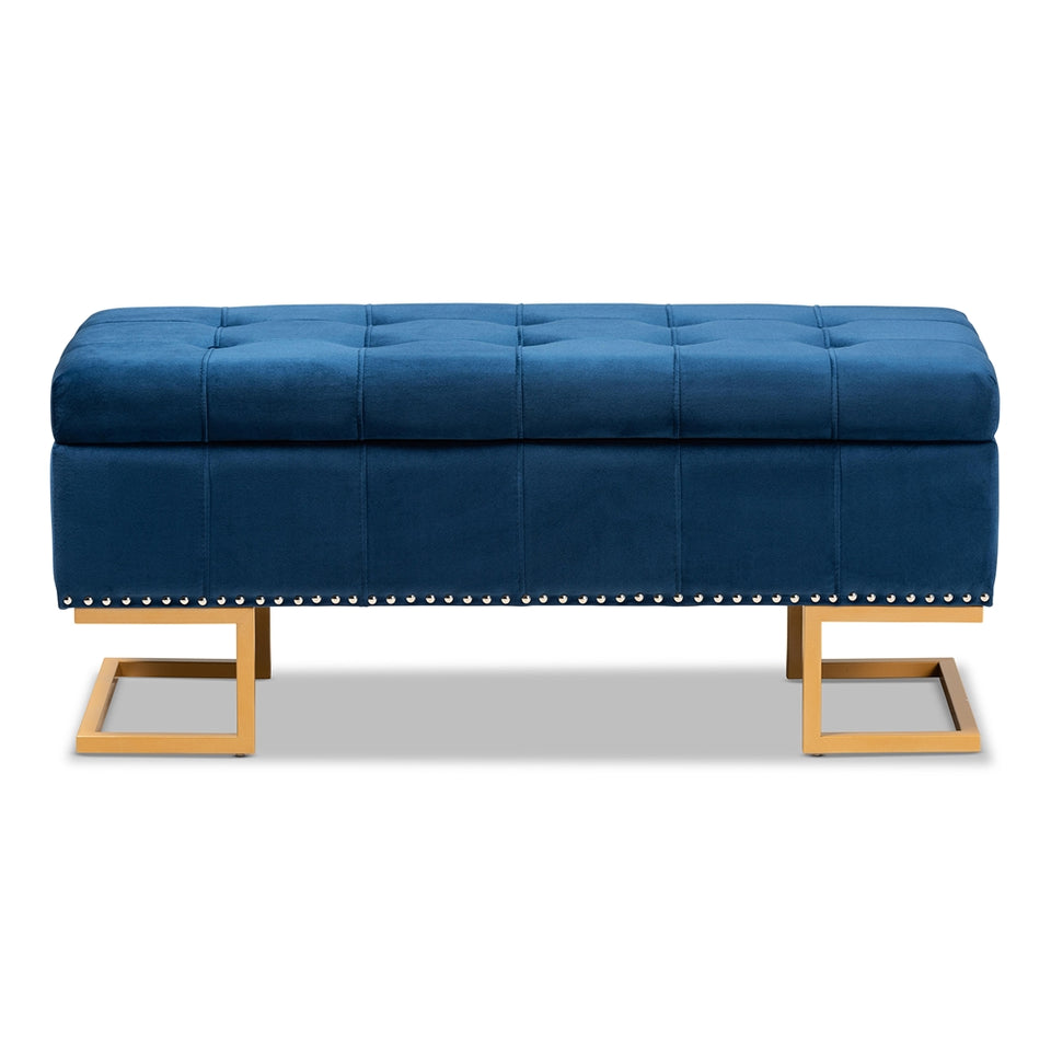Ellery luxe and glam storage ottoman.