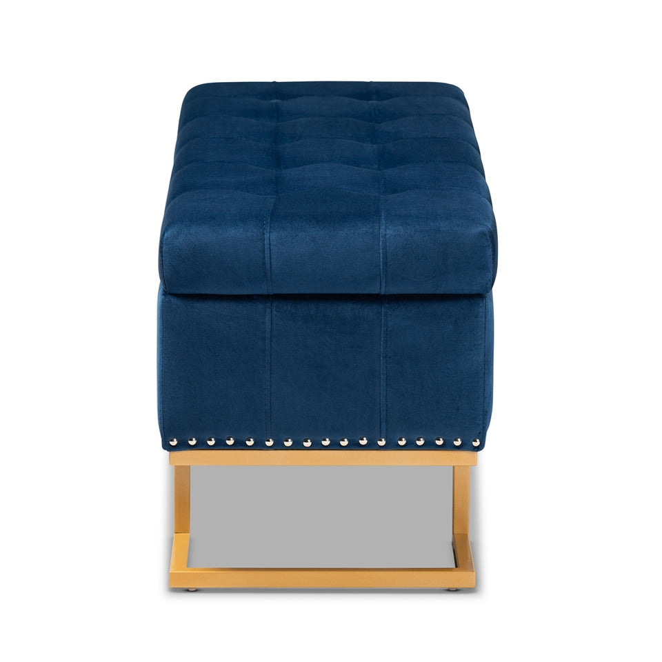 Ellery luxe and glam storage ottoman.