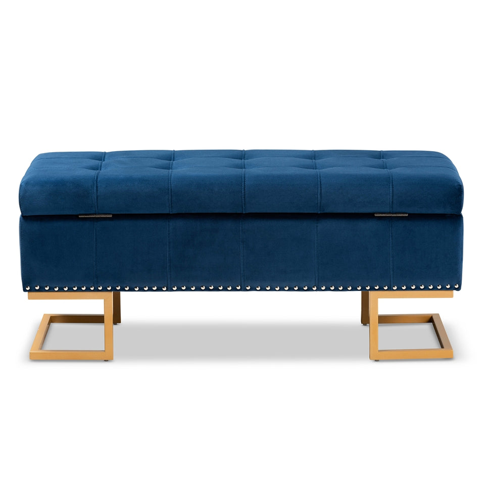 Ellery luxe and glam storage ottoman.