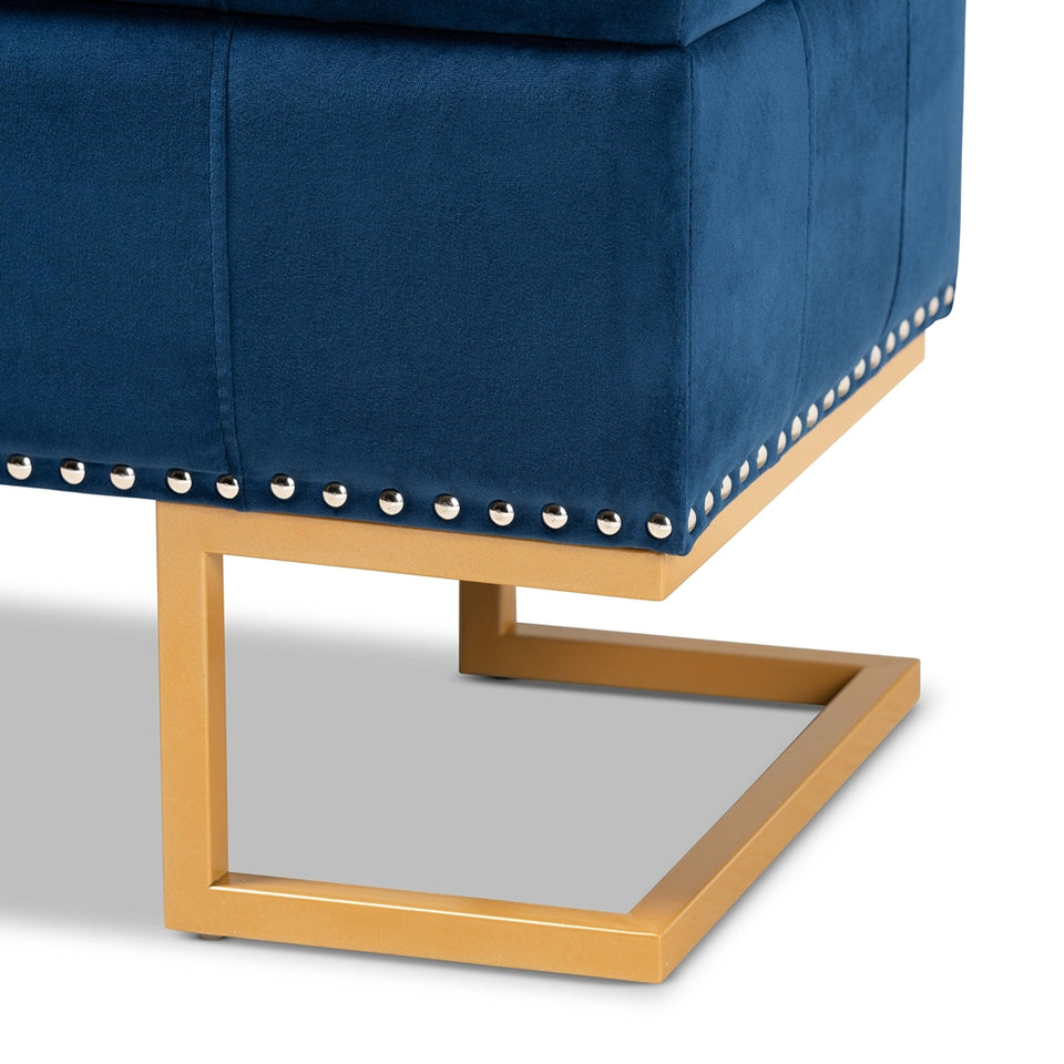 Ellery luxe and glam storage ottoman.