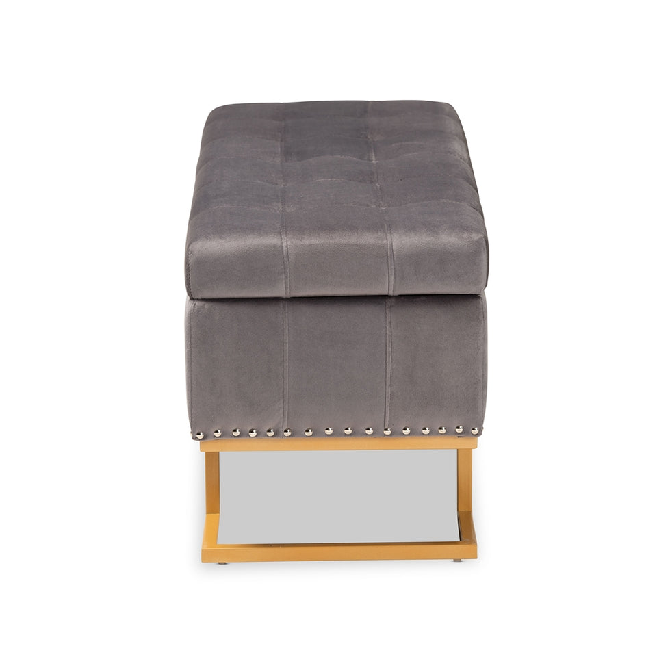 Ellery luxe and glam storage ottoman.