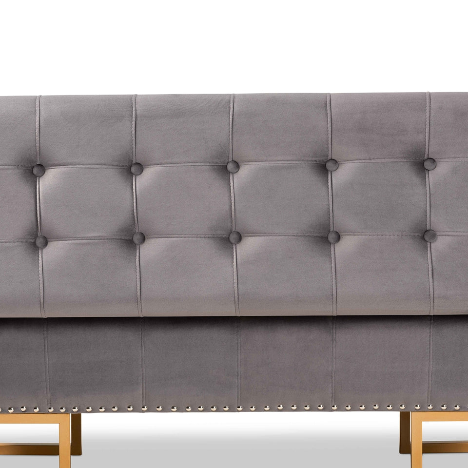 Ellery luxe and glam storage ottoman.