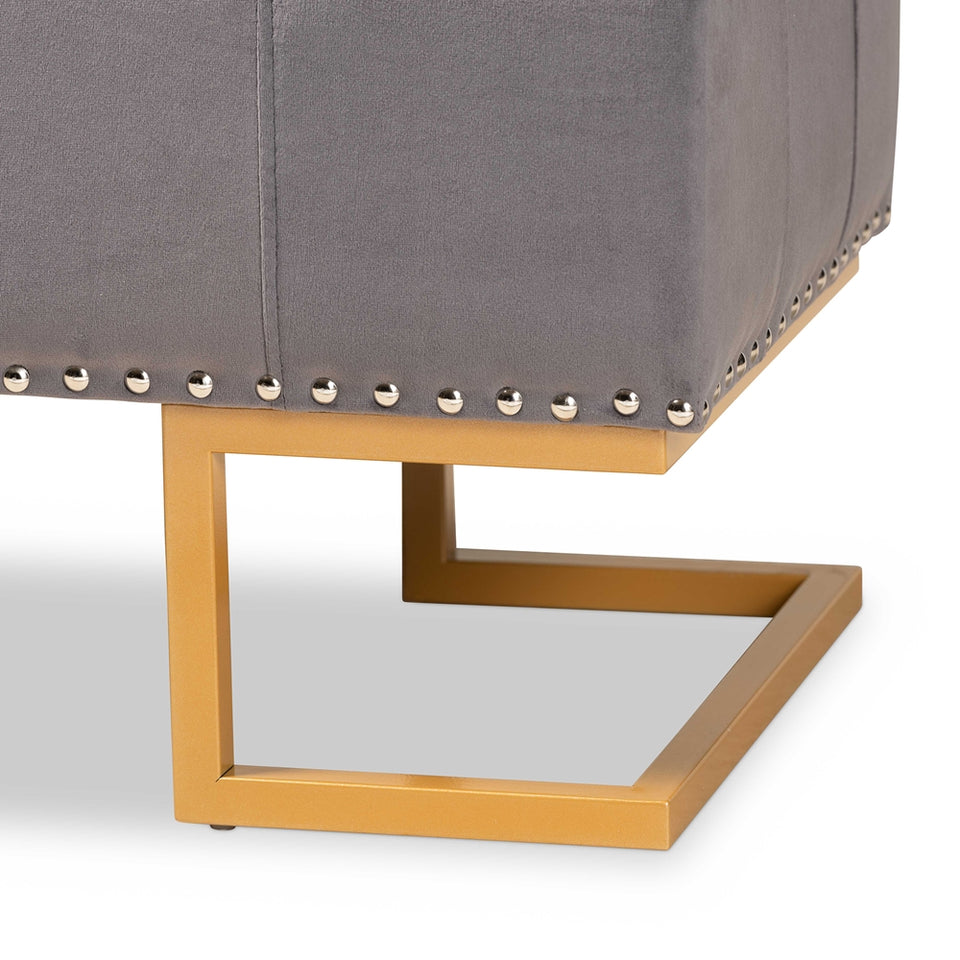 Ellery luxe and glam storage ottoman.
