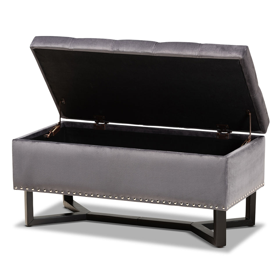 Esther modern storage ottoman.