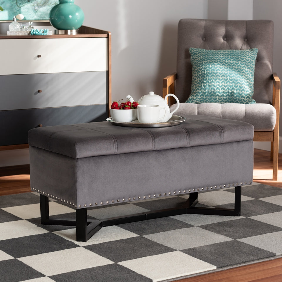 Esther modern storage ottoman.