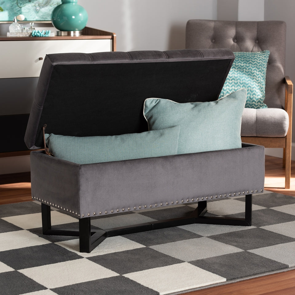 Esther modern storage ottoman.