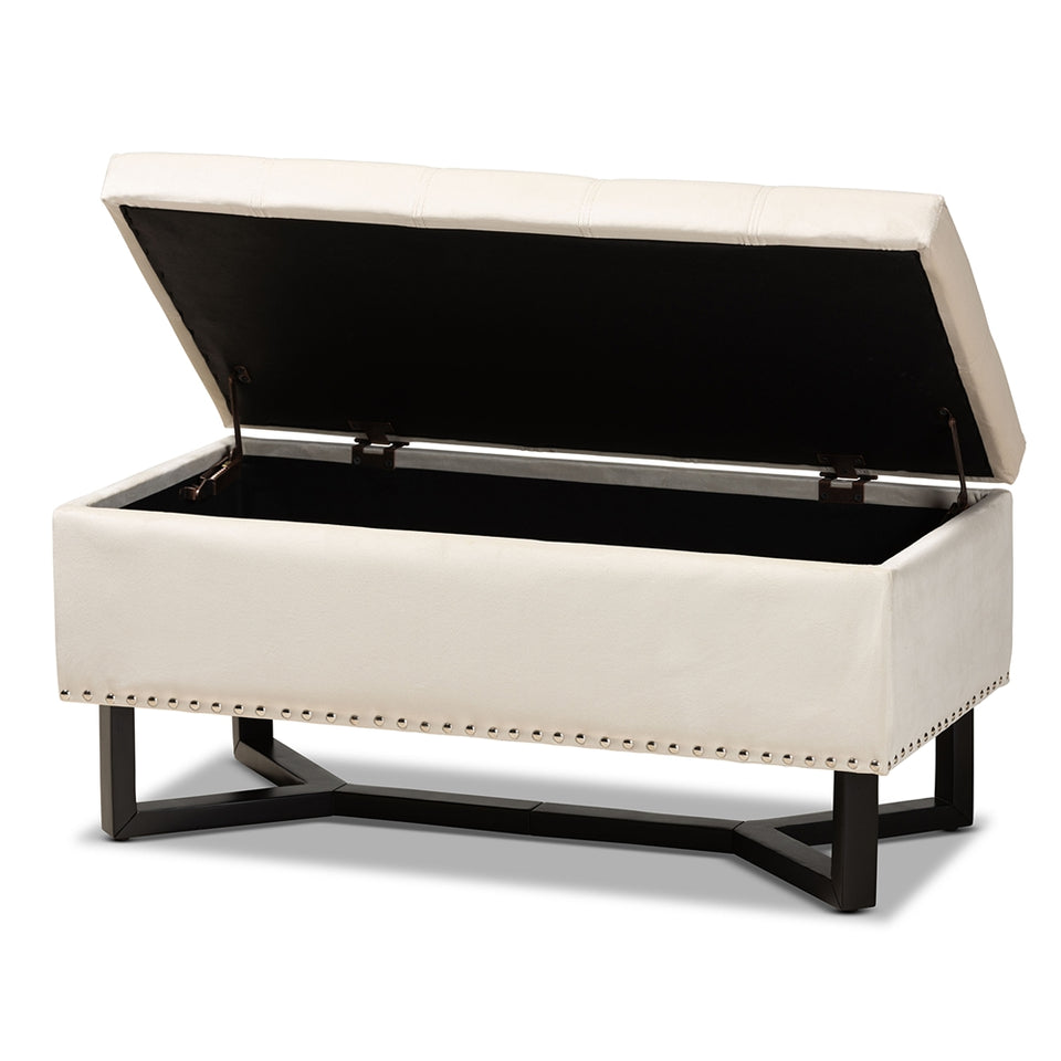 Esther modern storage ottoman.