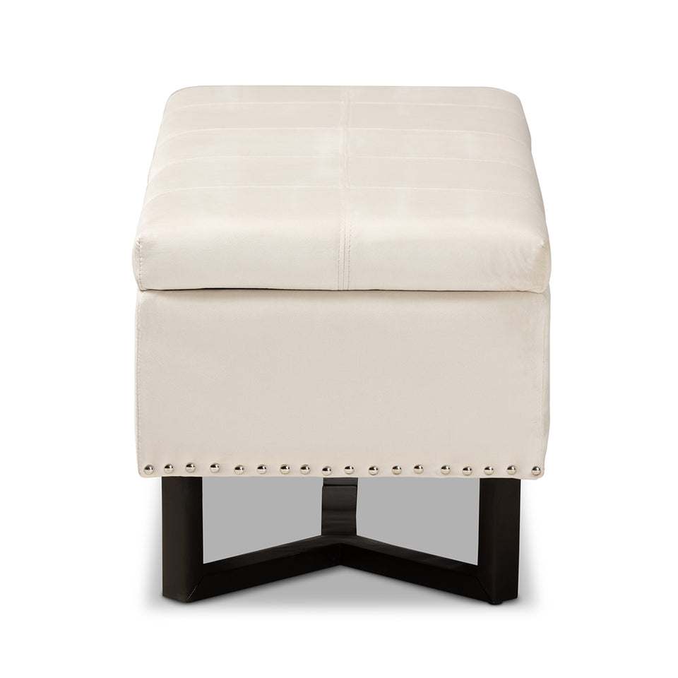 Esther modern storage ottoman.